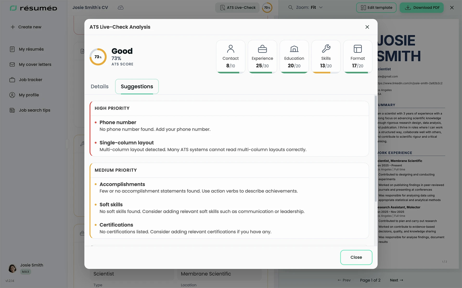 Résuméd - ATS-optimerat CV